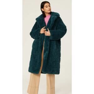 Essentiel Antwerp Alexander Faux Fur Reversible Coat EUR 34 US  2 Green/teal